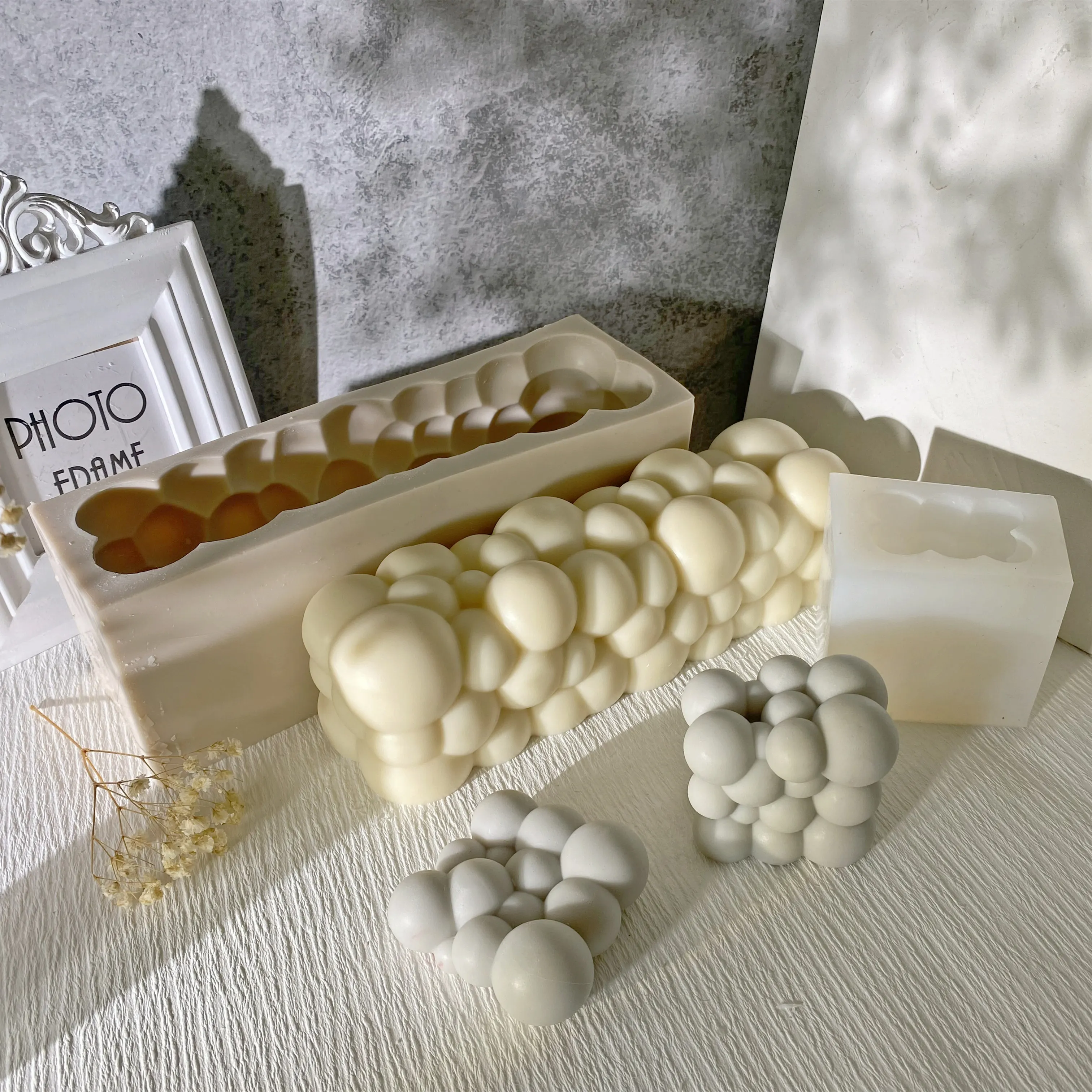 

Handwork Bubble Candle Mold Novelty Unique Modern Art Crafts Silicone Mold For Making Baking Crystal Glue Decorate Resin Mould