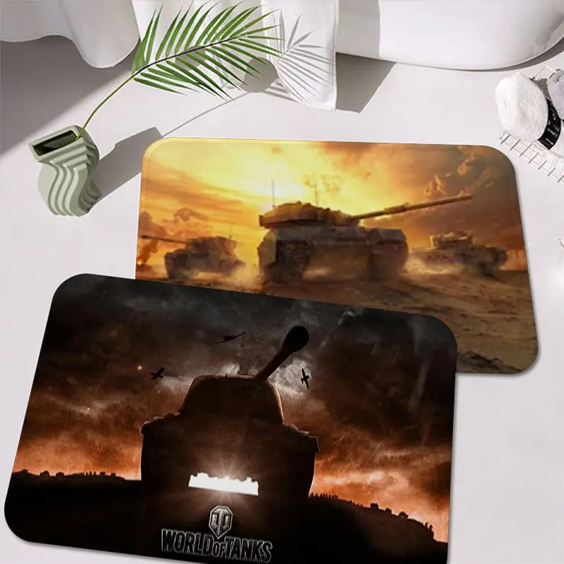 

World Of Tanks Room Mats Retro Multiple Choice Living Room Kitchen Rug Non-Slip Bedside Mats