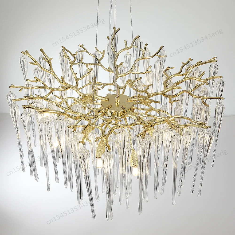 Дизайнерская хрустальная люстра для столовой Скандинавская люстра-колонна