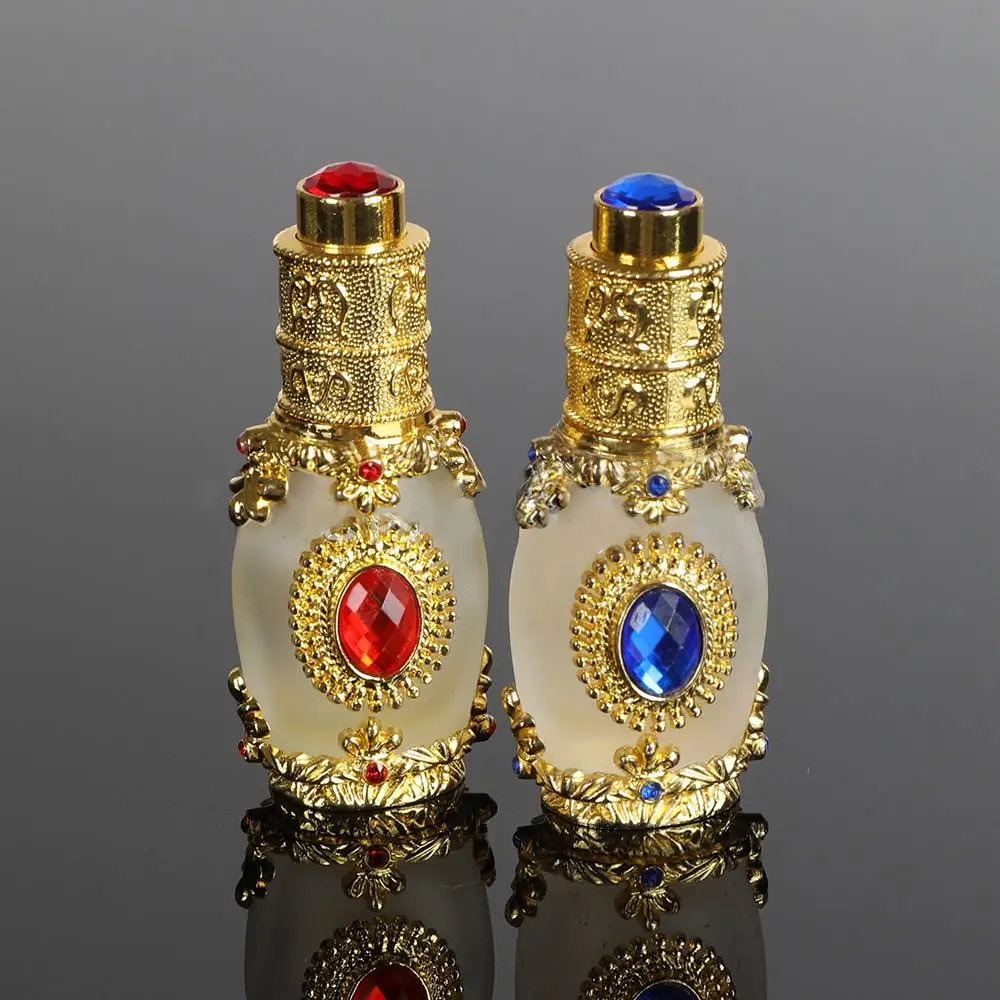 

Crystal Arabian Style Luxury Lotion bottling Empty Cosmetics Container Refillable Perfume Bottle Oils Dropper Bottle