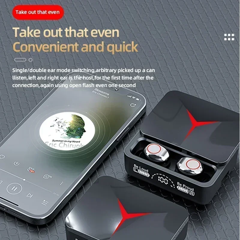 Фото Оригинальные беспроводные наушники Chuban TWS M90, игровая гарнитура Bluetooth 5.3 с микрофоном, совместимые для спорта и улицы №3