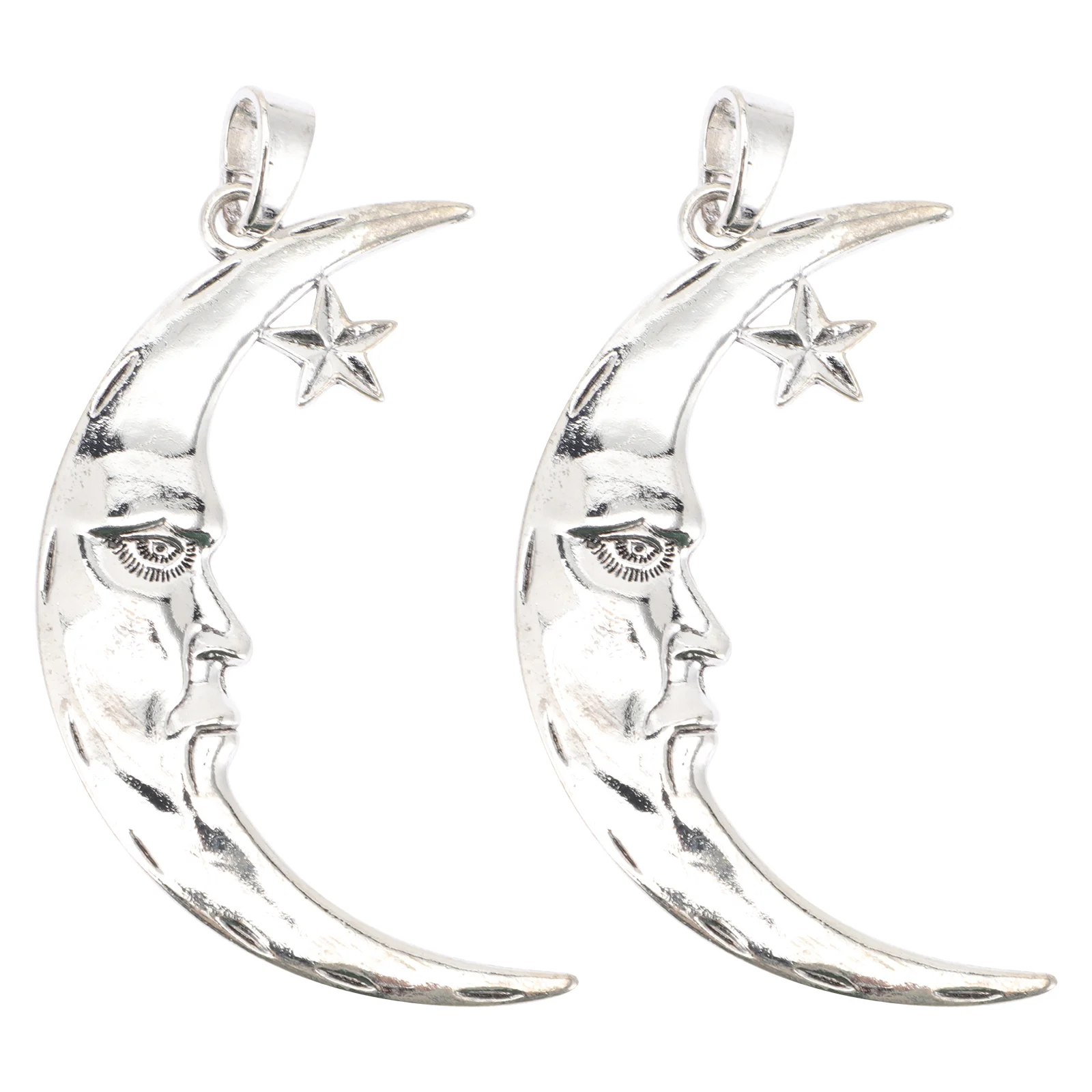 

2pcs Star Findings Making Beads Moon Star Moon Star Pendant Findings Charms