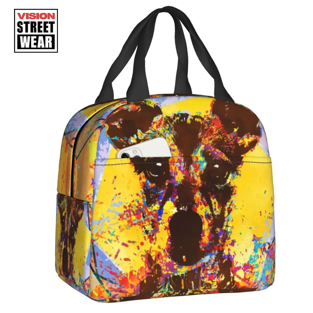 

2023 New Custom Jack Russell Terrier Lunch Bag Men Women Cooler Thermal Insulated Lunch Box For Children School