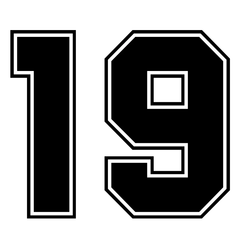 

18*16cm Personality Creativity Reflective Racing Number 19 Car Sticker and Decals Styling for Window Other Vehicle