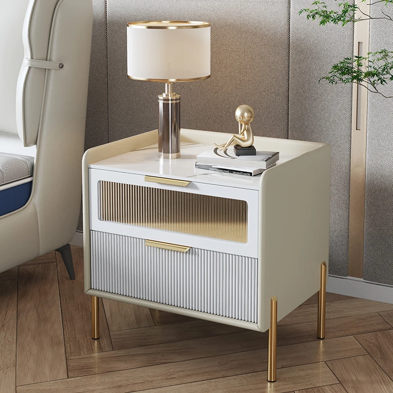 

Bedroom Modern Night Table Metal Drawer Storage Bed Cabinets Nightstands Minimalist Nordic Mesitas De Noche Home Furniture