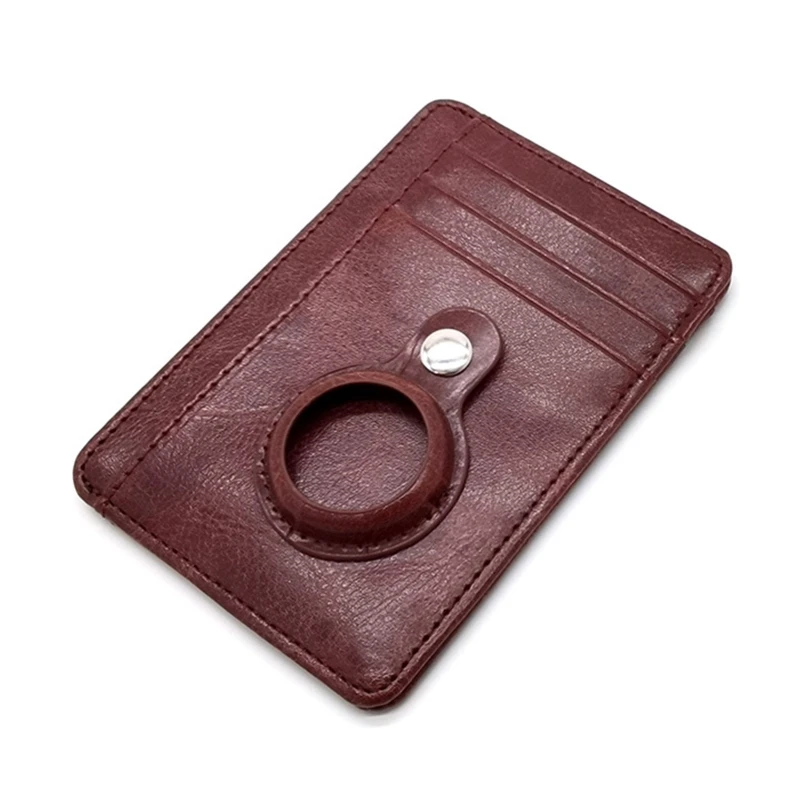 

Protective Case for AirTag Wallet Scratch Resistant Shockproof Card Protector Durable Bank Card Leather Protective Cover 24BB