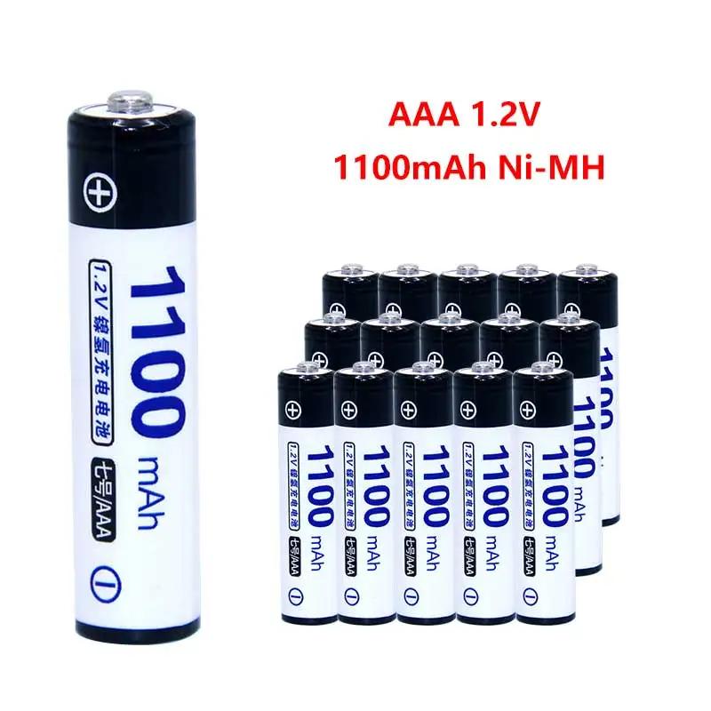 

High Capacity 1.2V AAA 1100mah Rechargeable Ni-MH Battery for Remote Control Wireless Mouse