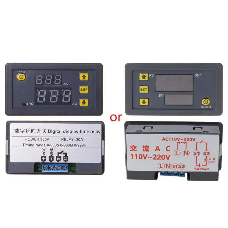 

Timer Delay Module Dual Digital LED Display for Time 0-999s 0-999m Drop ship