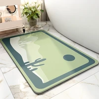 bathroom doormats technology fleece carpet eco friendly modern simple rug rubber non slip water absorption and quick drying mat