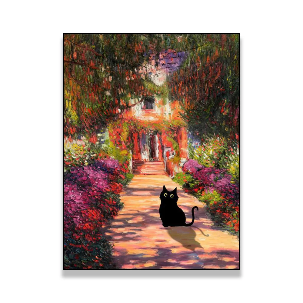 

Печать на холсте "Черный кот" Klimt Garden Cat