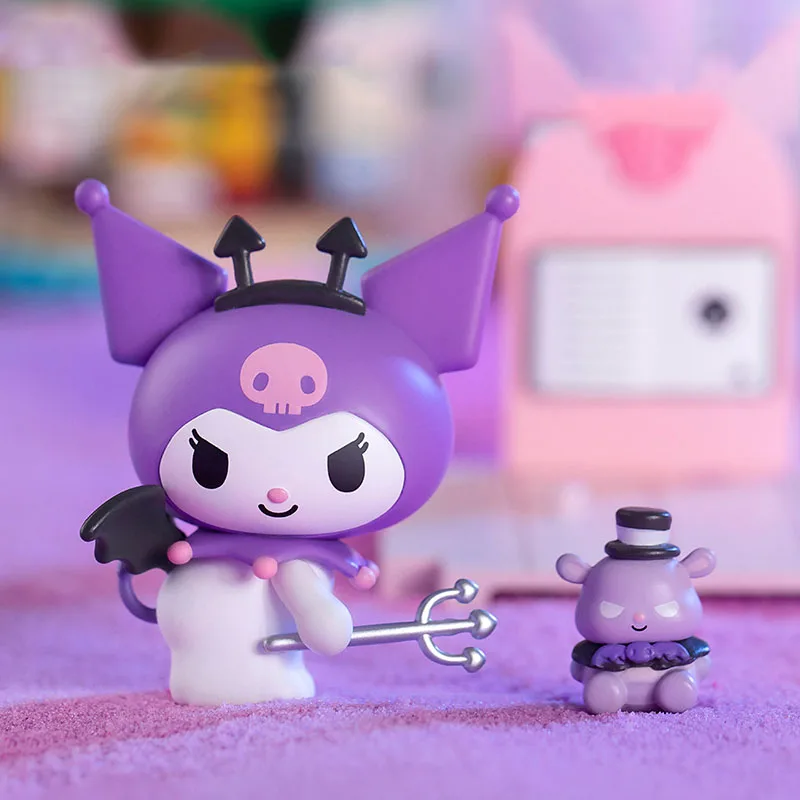 

Укажите стили Kawaii Kuromi забавная серия озорных экшн-фигурок игрушки куклы Подарки для детей украшение торта для комнаты для девочек собирать