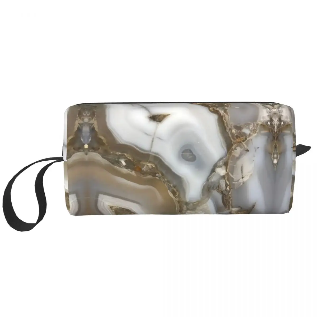 

Agate Geode Compilation Travel Cosmetic Bag Women Marble Geometry Toiletry Makeup Organizer Ladies Beauty Storage Dopp Kit