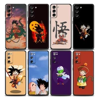 cute cartoon anime dragonball z phone case for samsung galaxy s7 s8 s9 s10e s21 s20 fe plus note 20 ultra 5g soft silicone case