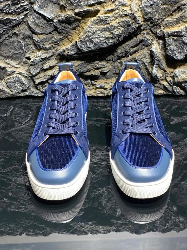 Germuss Luxury Designer Shoes Casual Blue Men Trainers Shoes Brand Driving Outdoor Sapato Hand Made Holiday Gift Zapatos Hombre
