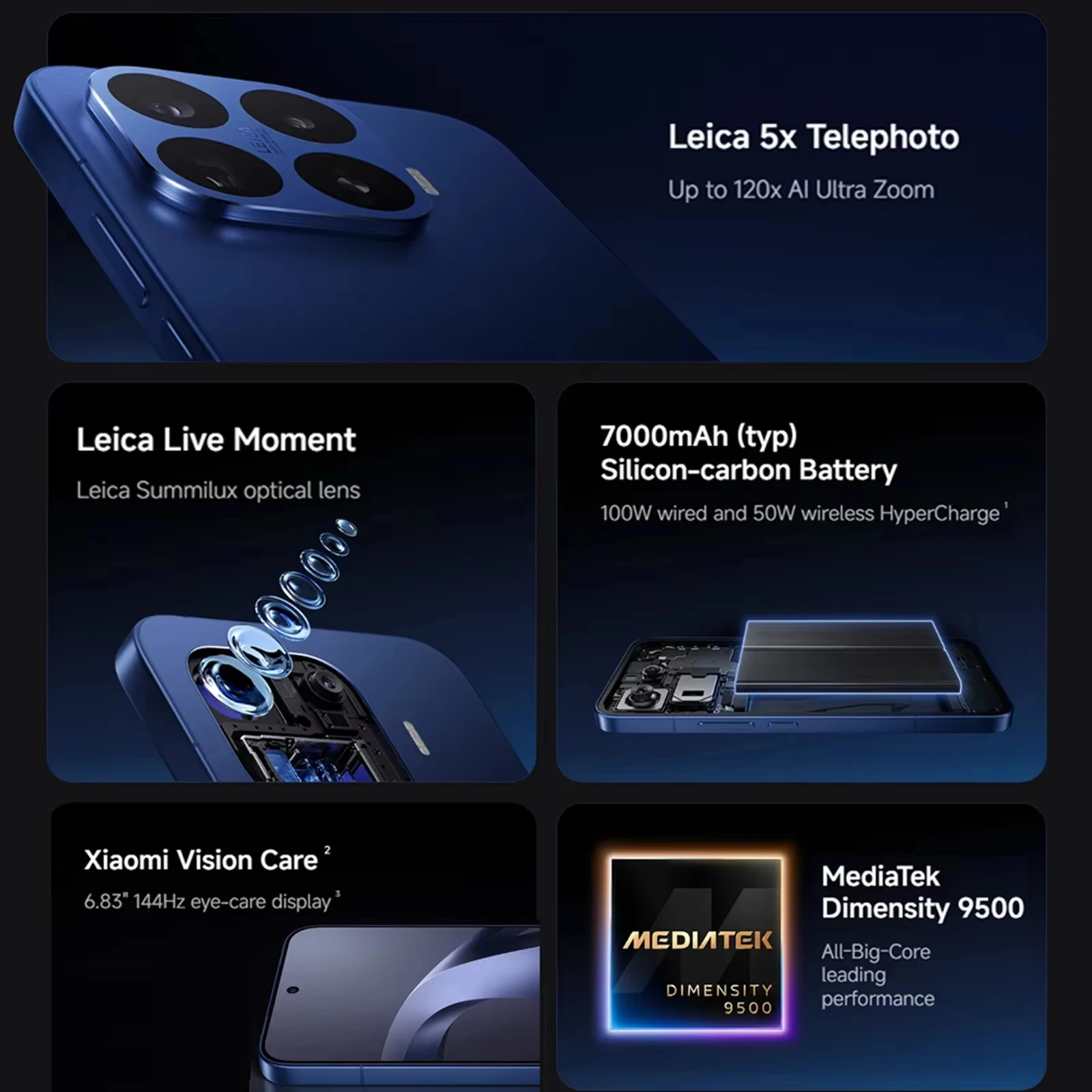 Xiaomi 17T Pro 5G NFC Smartphone 7000mAh Battery Fast Charging MediaTek Dimensity 9500 Process Xiaomi Fast Charging 50MP OIS Camera 6.83