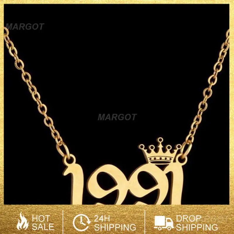 Ожерелье с арабскими цифрами для девочек, на день рождения, 2023