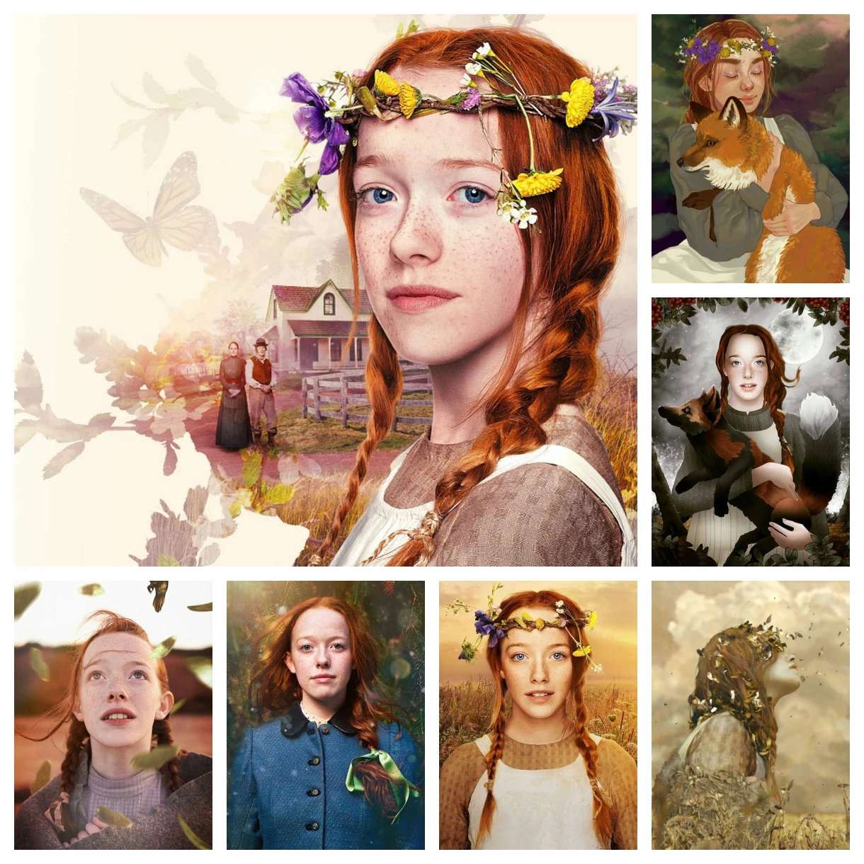 

DIY Anne With An E Diamond Mosaic Painting Hot TV Poster Cross Stitch Rhinestones Pictures Art Full Drill Embroidery Room Decor