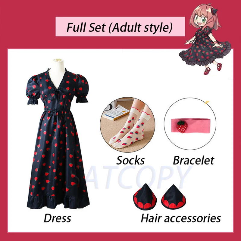 Аниме шпион × семья Косплей Аня фальшивые костюмы носки браслет аксессуары для