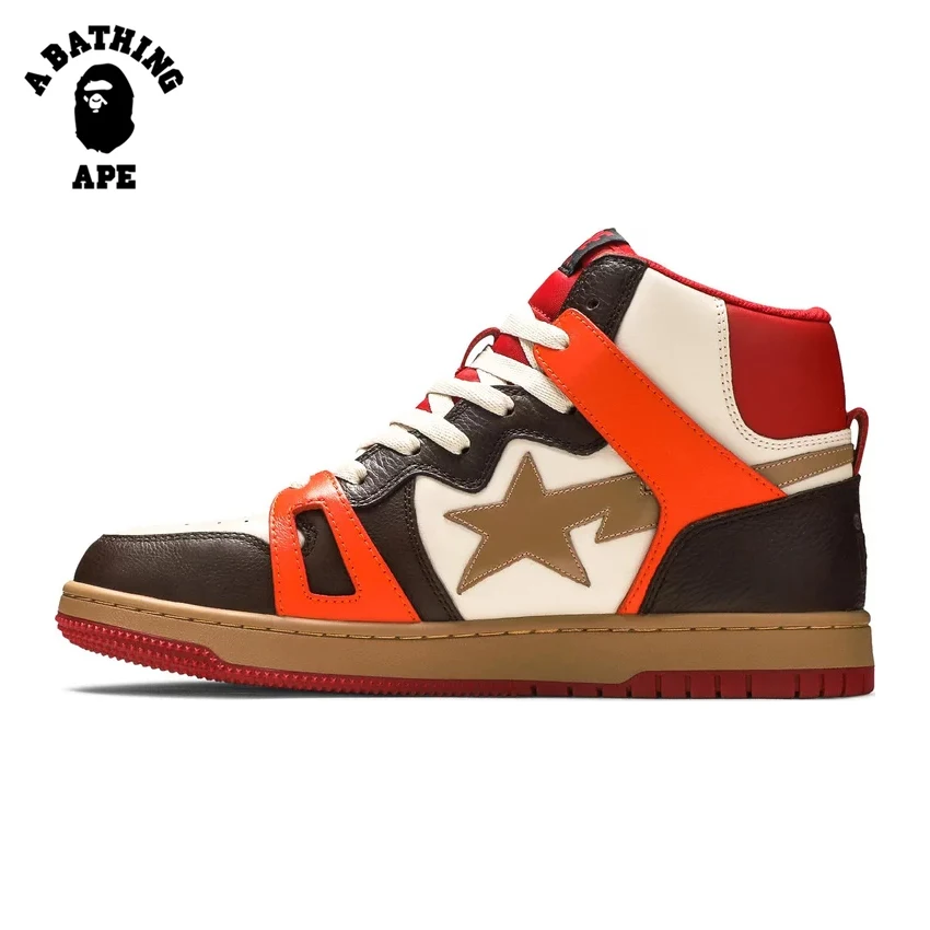 A BATHING APE Men's Vibe Classic 93 High Top Durable Sports Sneakers Women's Bapesta Hi Middle Upper Outdoor STA Walking Shoes