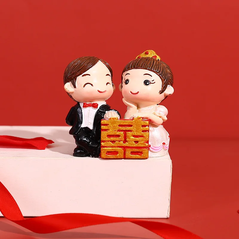 Милая Свадебная аниме Статуэтка жениха невесты девушки мальчика влюбленной