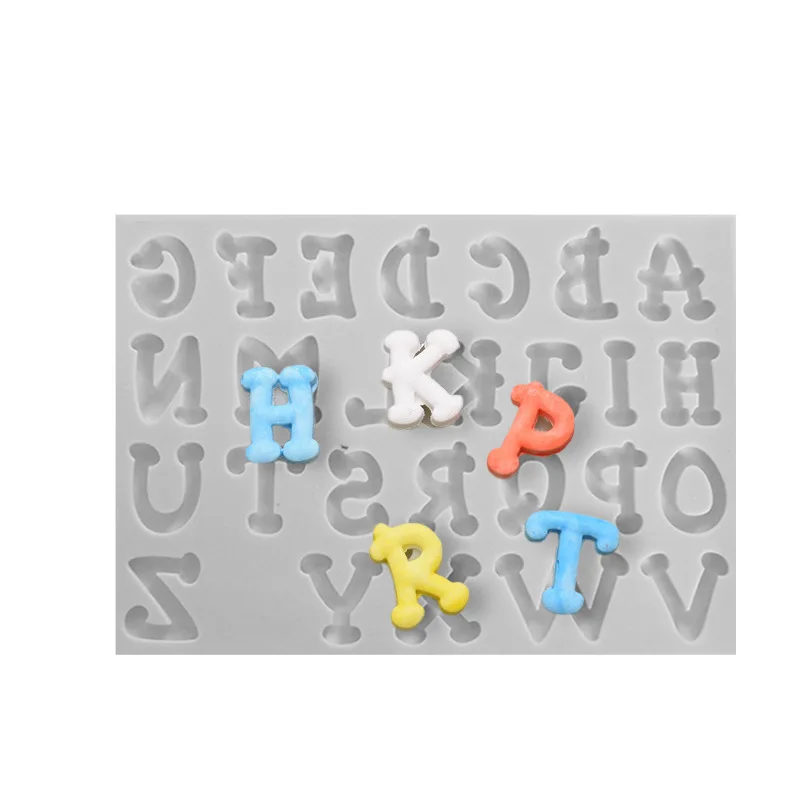 

Alphabet Letter Number Decoration Craft Silicone Mold With Hole for Jewel Pendant Creative Keychain Crystal Epoxy Resin Mould