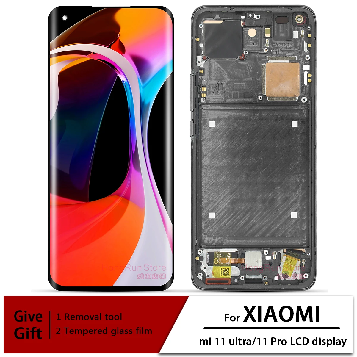 

6.81''Original AMOLED For Xiaomi mi 11 ultra LCD Display Touch Screen Digitizer For Xiaomi11 Ultra M2102K1G LCD for mi 11 pro