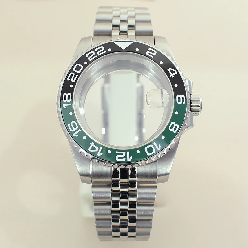 Корпус часов GMT 40 мм юбилейный стальной браслет для Seiko NH35 NH36 NH38 NH34 Miyota 8215 ETA 2824