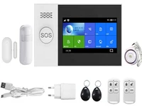 wholesale price app remote control tuya smart wifi gsm burglar system with two way audio hf wg107