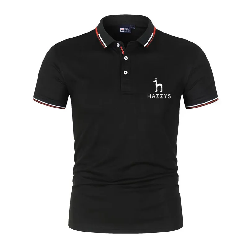 2022 new HAZZYS printed men and women polo shirts large size high quality breathable S-4XL multicolor