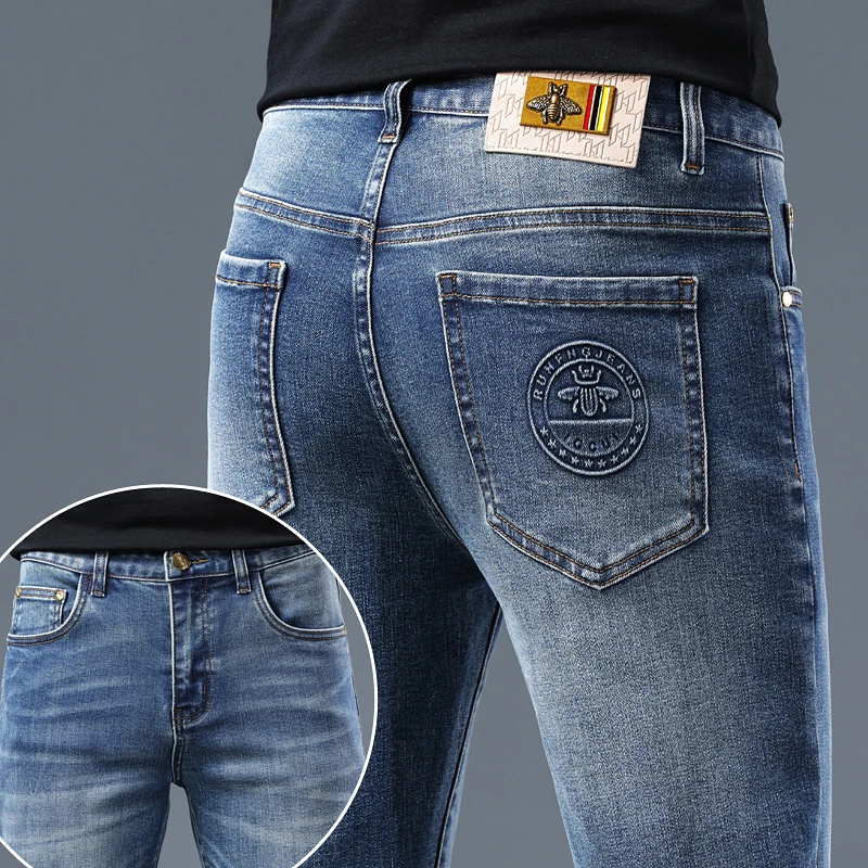 Осенне-зимние новые роскошные вышитые эксклюзивные ретро-джинсы с эффектом