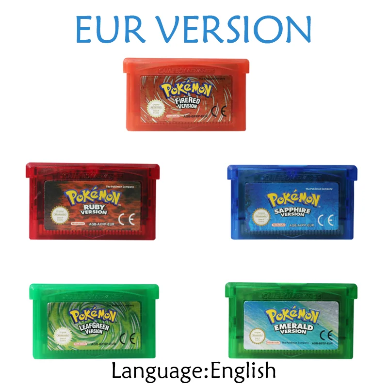 

Pokemon GBA Series Double Decoding GBC NDSL Video Game Cartridge 32-bit Console Memory Card EUR Version English Language