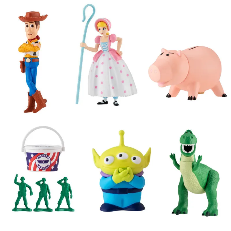 

Bandai Genuine Gashapon Disney Toy Story Toy Story Woody BoPeep Alien Model Anime Action Figure Collect Model Toys Gifts