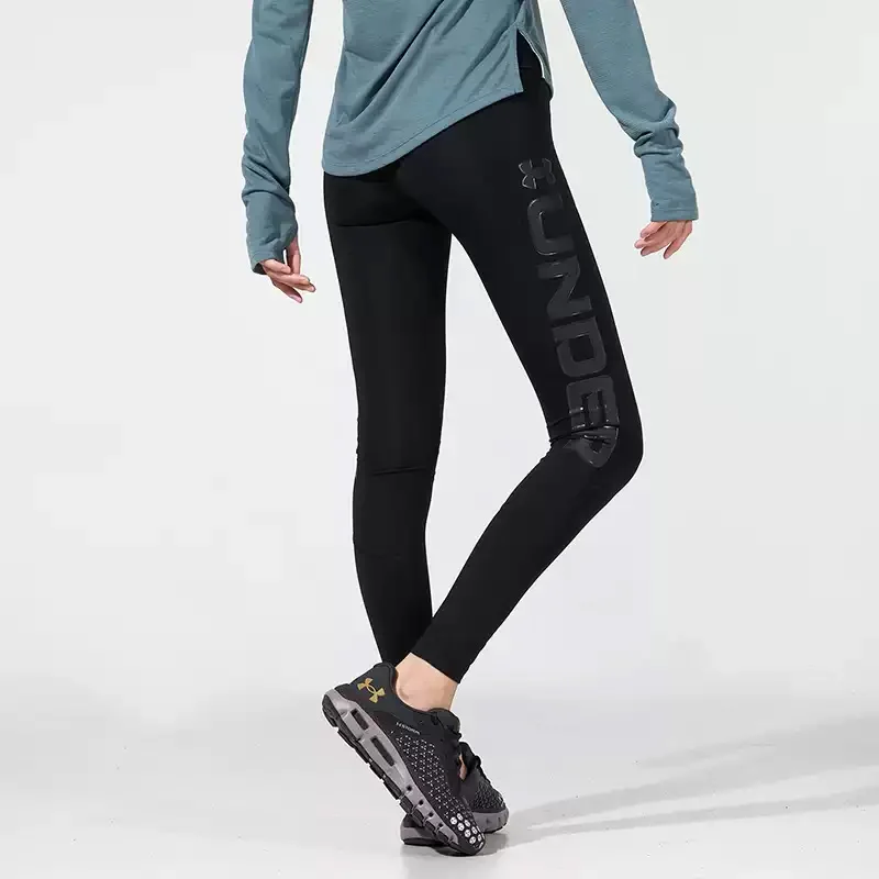 Фото Женские облегающие длинные брюки Under Armour для фитнеса, бега, пилатеса, эластичные спортивные брюки, брюки для йоги 1356212-001 №5