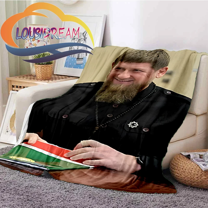 Одеяло kadyrov-Рамзан Кадыров с 3D принтом, Фланелевое плюшевое покрывало, пушистое мягкое покрывало из микрофибры для дивана, кровати
