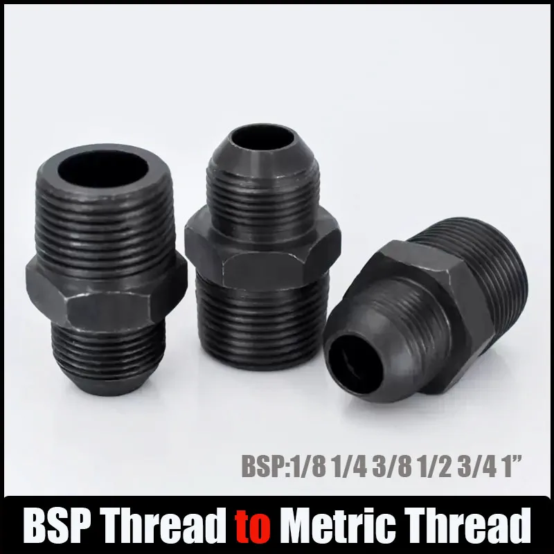 

BSP 1/4" 3/8" 1/2" 3/4" 1" Inch to Metric C-type Male Thread Connector Hydraulic Pipe Fitting Coupler Adapter Transition joint