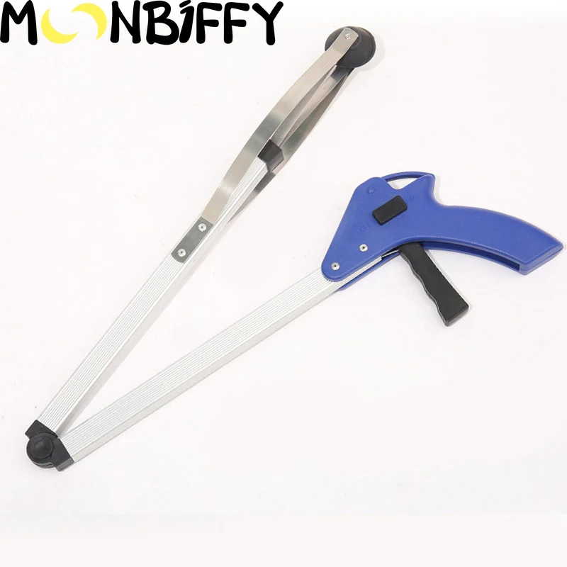 1pc Folding Household Garbage Picker Alloy Trash Grabber Waste Leaves Pick Cleaning Up Clip Garden Tool |