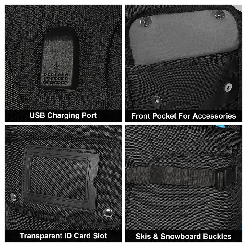 Geestock 50л Лыжный Рюкзак Большой Емкости Дышащая Водонепроницаемая Сумка Для