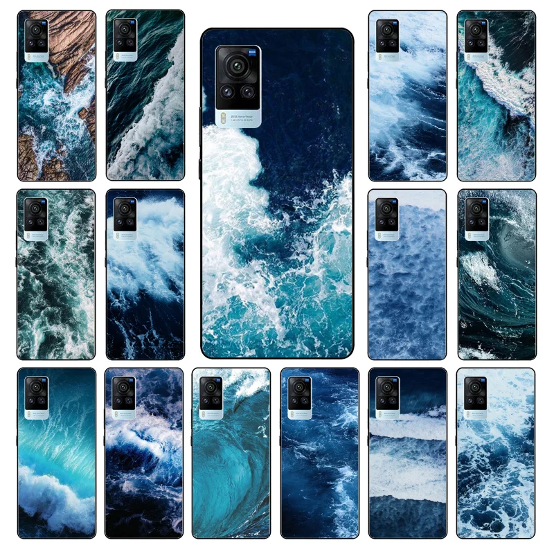 

Blue sea Wave Phone Case for VIVO V21e V20 SE V2023 V15 Pro V21 V19 V17 Neo 1819 1915 1907 1906 X60 Pro X50