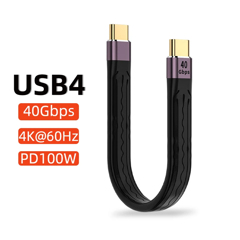 

PD 100W Type C to USB C Fast Charging Adapter Cable Cord USB 4.0 40Gbps Thunderbolt 3 4K@60Hz Cable for Macbook Samsung Xiaomi