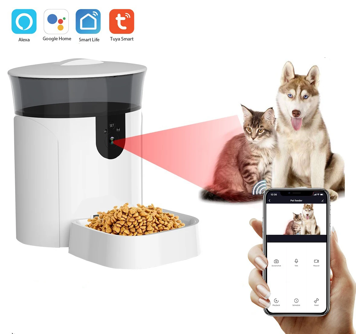 

Tuya Smart Wifi Pet Feeder/Automatic Pet Feeder Food Dispenser
