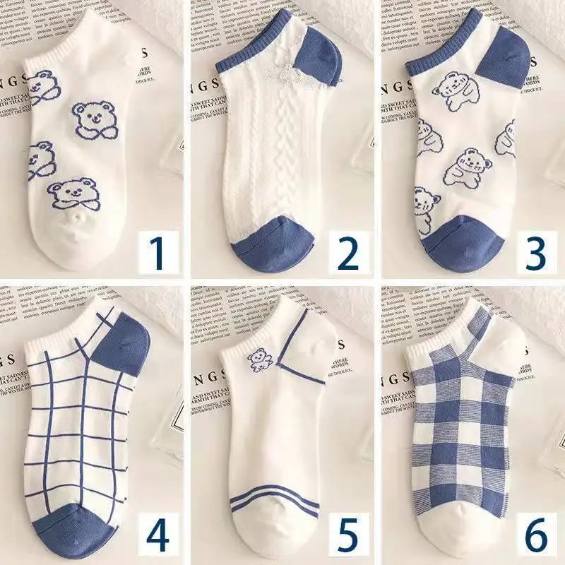 10 Pairs/Lot Spring and Summer Socks Women's Women's Low Tube Socks Thin Boat Socks Women's Socks Low-Top Fashion Women's Socks