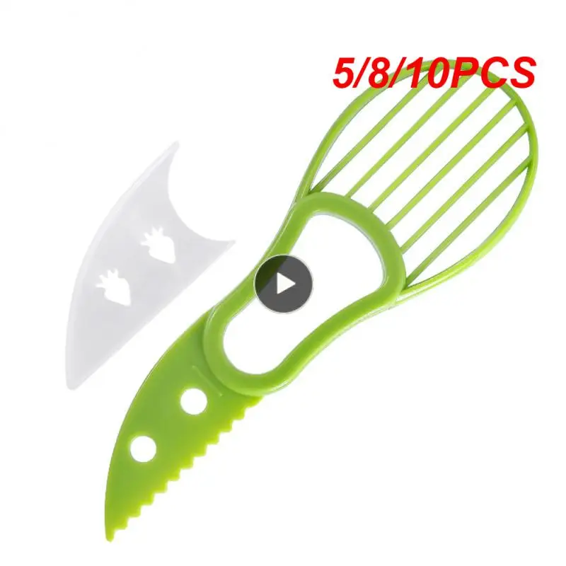 

5/8/10PCS Pulp Flesh Separator Cutter Creative Avocado Slicer Plastic Knife 3 In 1 Fruit Peeler Kitchen Gadgets