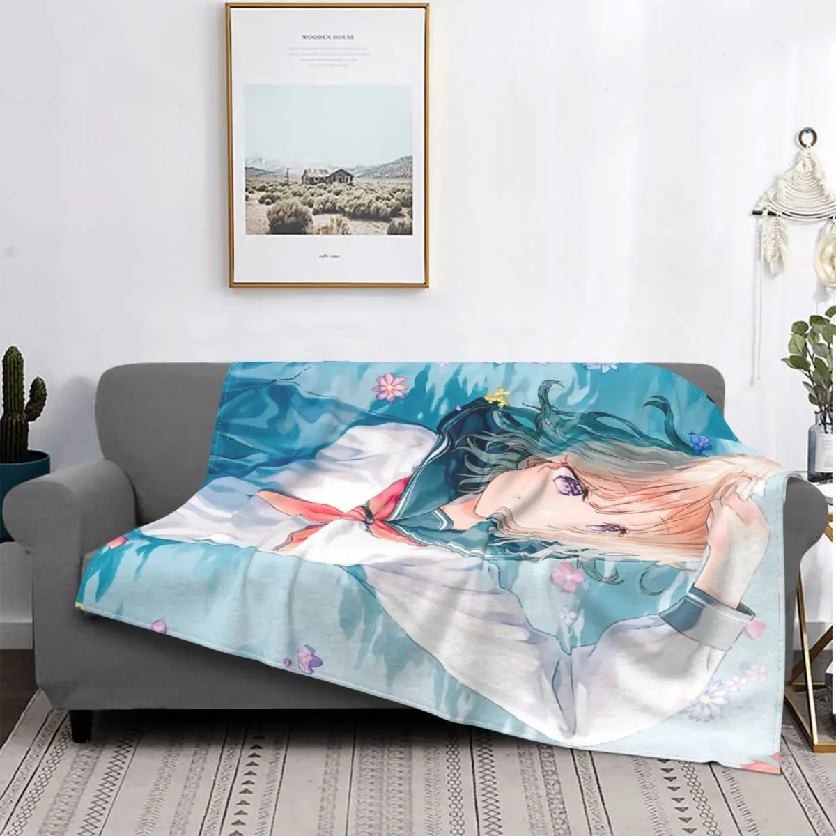 

Manta de Arte de Anime para niньески, colcha de cama a cuadros, manta Heat MICA, fundas de cama de Winter
