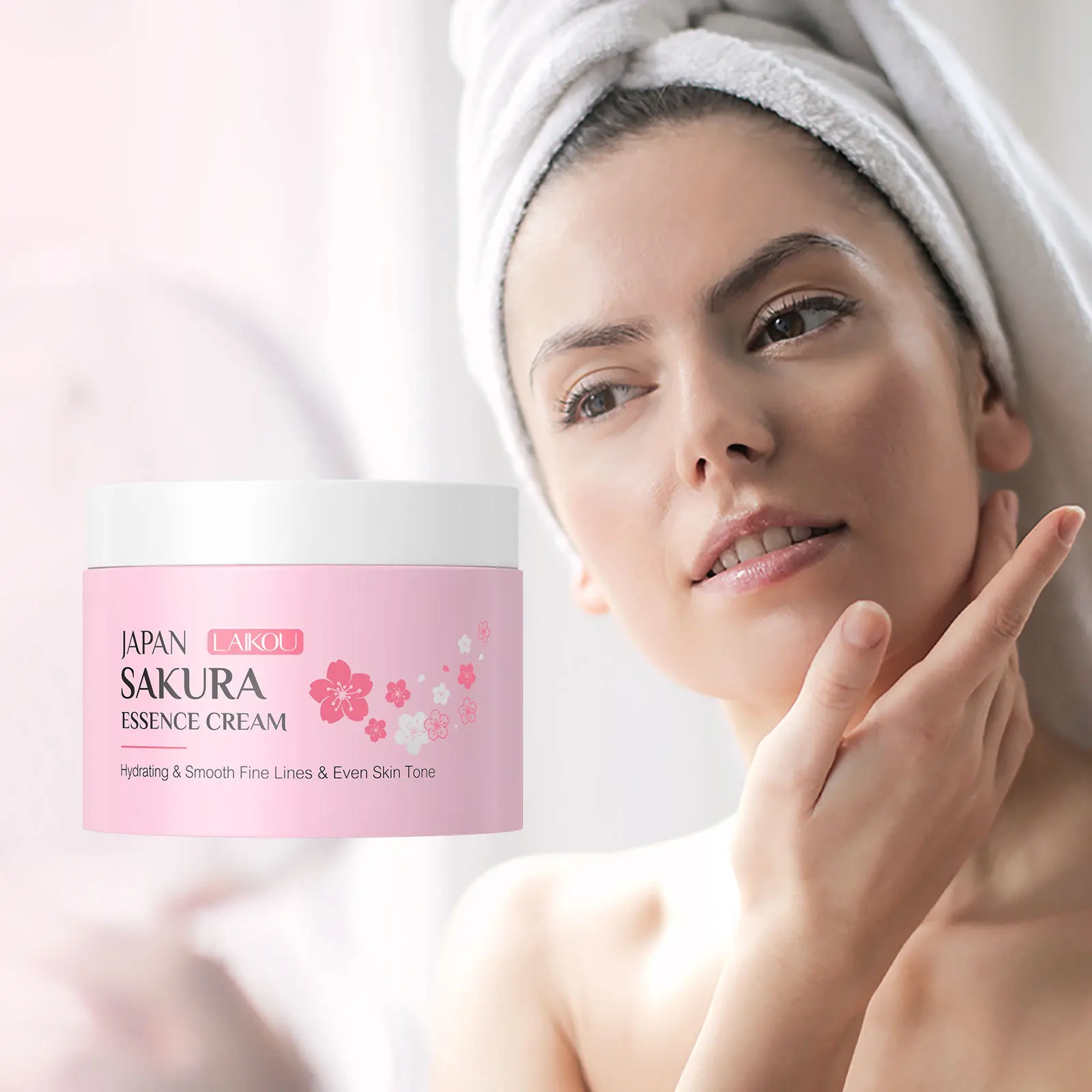 LAIKOU Japan Sakura Cream Cherry Blossom Укрепляющий увлажняющий крем для лица против старения