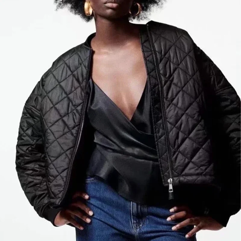 Женские куртки тонкие парки пальто черная верхняя одежда женское клетчатое