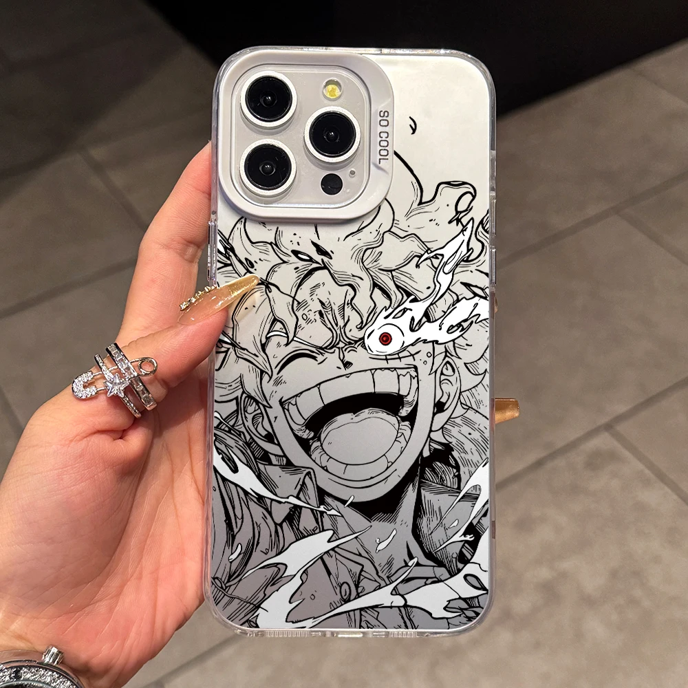 Чехол для телефона One Piece (Луффи, Зоро) для iPhone 17 Air, 16, 16e, 15, 14 Plus, 13, 12, 11 Pro Max, X, Xs, XR, 8 – Цветной, серебристый, жесткий чехол (art.: 3920dbdb72c8c) - 3920dbdb72c8c