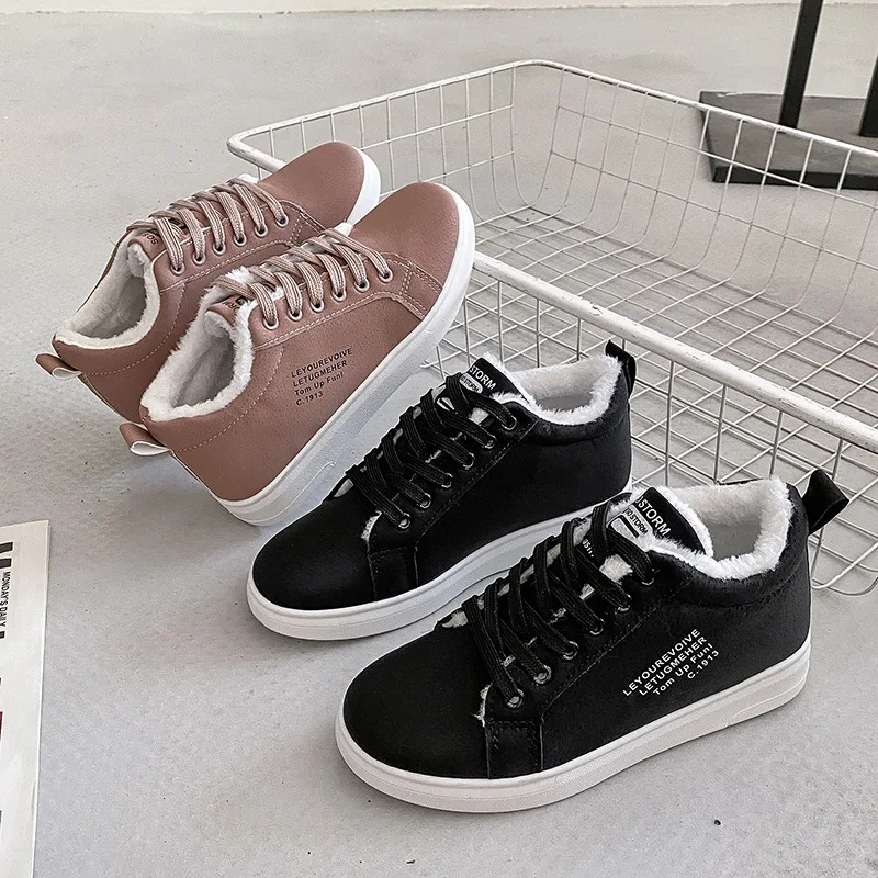 

New Winter Women's Cotton Shoes Hot Sale Women's Vulcanized Shoes Fashion Women Comfortable Soft Warm Flats Zapatos Para Mujeres