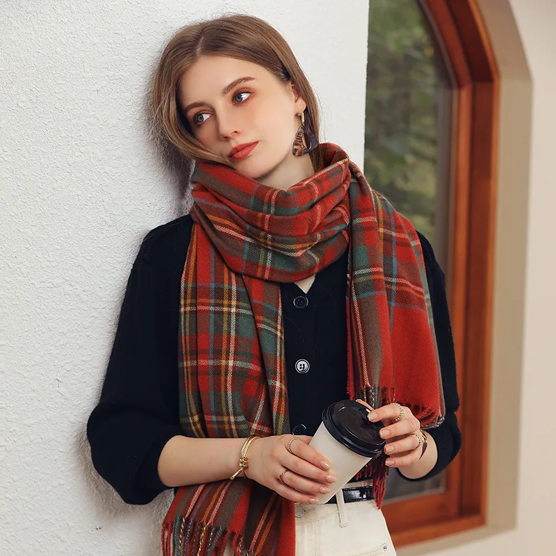 

2022 New Winter Scarf Temporary Lauret Labor Warm Streaming Flow Scarf Women's Middle Modell Women Winter Scarf Women Luxury