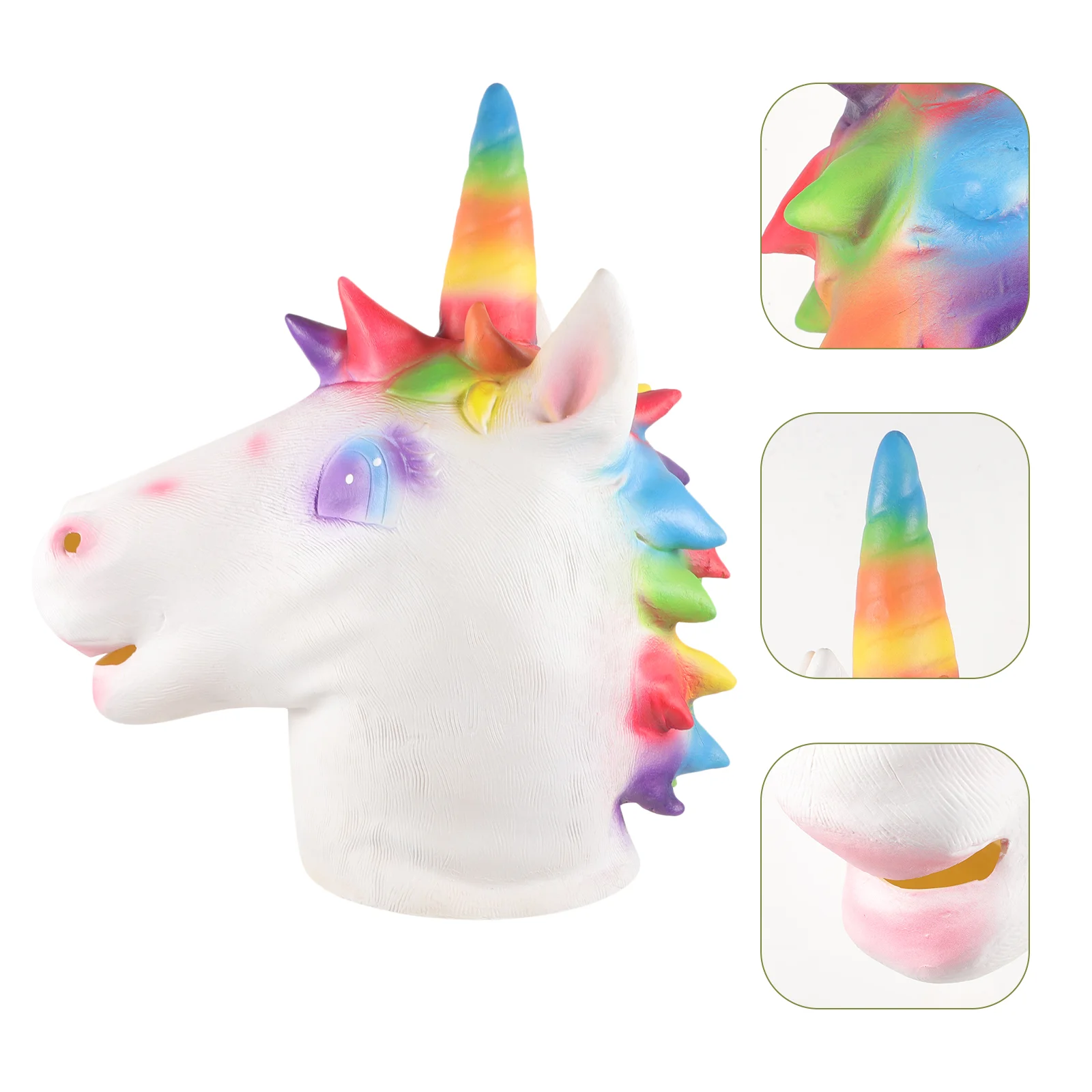 

Funny Unicorn Mask Halloween Masquerade Full Head The Cosplay Party Latex Animal