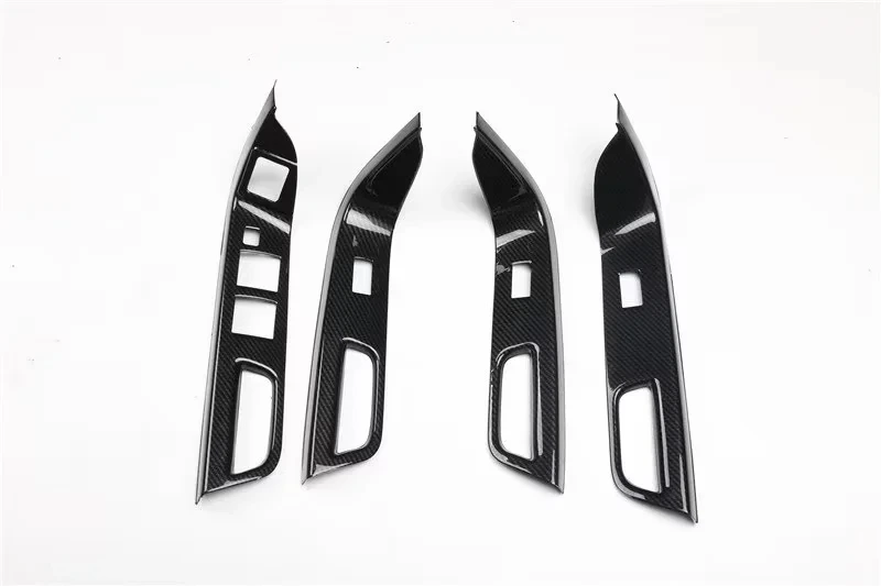 

Для Mitsubishi Lancer EX 2010 2011 2012 2013 2014 2015 2016, автоаксессуары, внутренняя отделка из углеродного волокна, крышка переключателя окна, накладка